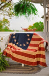 Old Glory Woven Throw - Primitive Star Quilt Shop - 1