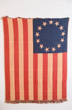 Old Glory Woven Throw - Primitive Star Quilt Shop - 2