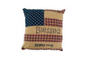 Patriotic Patch "Blessed" Pillow 10x10" - Primitive Star Quilt Shop