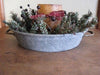 Primitive Christmas Centerpiece - Garden Pan Pine and Candle - Primitive Star Quilt Shop - 2