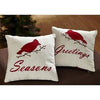 Seasons Greetings Pillows 10" - Set of 2 - Primitive Star Quilt Shop - 1