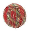 Tea Cabin #5 Red Plaid Rag Ball - Set of 6  1.5" - Primitive Star Quilt Shop