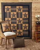 Teton Star Quilted Throw - Primitive Star Quilt Shop - 1