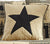 Colonial Star Black Quilted Pillow 16" Filled