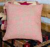 Colonial Star Burgundy Fabric Pillow 16" Filled - Primitive Star Quilt Shop