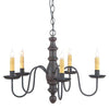 Country Inn Americana Series Wooden Chandelier in 5 COLORS - Primitive Star Quilt Shop - 4