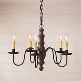 Country Inn Americana Series Wooden Chandelier in 5 COLORS - Primitive Star Quilt Shop - 5