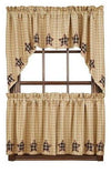 Bingham Star Applique Lined Swag Curtains - Primitive Star Quilt Shop - 2