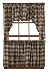 Bingham Star Plaid Lined Swag Curtains - Primitive Star Quilt Shop - 2