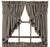 Black Star Scalloped Lined Prairie Swag Curtains