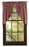 Braddock Scalloped Lined Prairie Swag Curtains - Primitive Star Quilt Shop