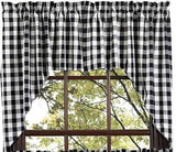 Buffalo Black Check Lined Swag Curtains - Primitive Star Quilt Shop - 2