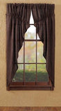 Burlap Chocolate Prairie Curtains - Primitive Star Quilt Shop