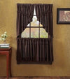 Burlap Chocolate Prairie Swag Curtains - Primitive Star Quilt Shop - 2