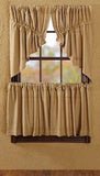 Burlap Natural Prairie Swag Curtains - Primitive Star Quilt Shop - 2