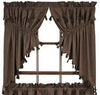 Carrington Tassel Scalloped Lined Prairie Swag Curtains - Primitive Star Quilt Shop - 1