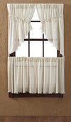 Natural Fringed Tobacco Cloth Prairie Swag Curtains - Primitive Star Quilt Shop - 2