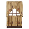 Stratton Burlap Applique Star Swag Curtains - Primitive Star Quilt Shop - 2