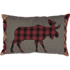 Cumberland Moose Applique Pillow 14x22" Filled