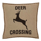 Dawson Star Deer Crossing Pillow 18" Down Filled - Primitive Star Quilt Shop - 1