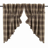 Dawson Star Scalloped Lined Prairie Swag Curtains - Primitive Star Quilt Shop