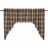 Dawson Star Scalloped Lined Swag Curtains - Primitive Star Quilt Shop