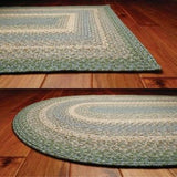 Baja Blue Cotton Braided Oval Rug 27x45" - Primitive Star Quilt Shop - 2