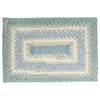 Baja Blue Cotton Braided Rectangle Rug 20x30" - Primitive Star Quilt Shop - 1