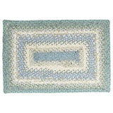 Baja Blue Cotton Braided Rectangle Rug 20x30" - Primitive Star Quilt Shop - 1