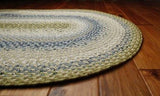 Seascape Cotton Braided Oval Floor Runner 2'6"x6' - Primitive Star Quilt Shop - 2