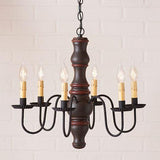 Gettysburg Americana Series Wooden Chandelier in 5 COLORS - Primitive Star Quilt Shop - 5