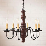 Gettysburg Americana Series Wooden Chandelier in 5 COLORS - Primitive Star Quilt Shop - 2