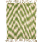 Green Chevron Woven Throw