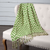 Green Chevron Woven Throw