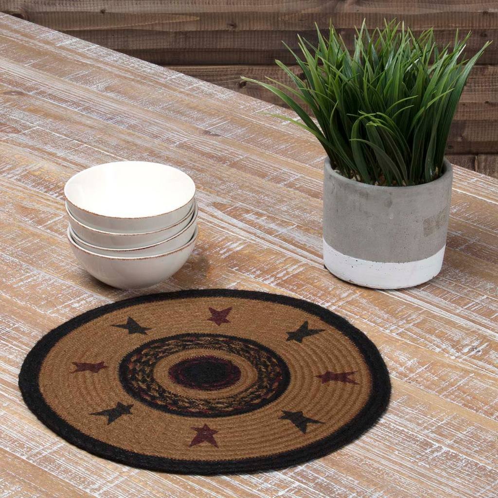 Heritage Farms Star Braided Tablemat 13" - Set of 6