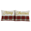 HO HO Holiday Pillows 14x18" Filled - Set of 2