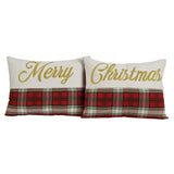 HO HO Holiday Pillows 14x18" Filled - Set of 2