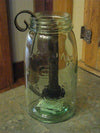 Ball Mason Jar with Black Taper Candle Holder - Primitive Star Quilt Shop