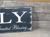 Family - Life's Greatest Blessing Wood Sign - Primitive Star Quilt Shop - 2