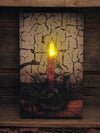 Lighted Canvas Print - Candle & Pine - Primitive Star Quilt Shop - 2