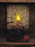 Lighted Canvas Print - Candle & Pine - Primitive Star Quilt Shop - 2