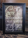 Live Simply - Framed Art - Primitive Star Quilt Shop