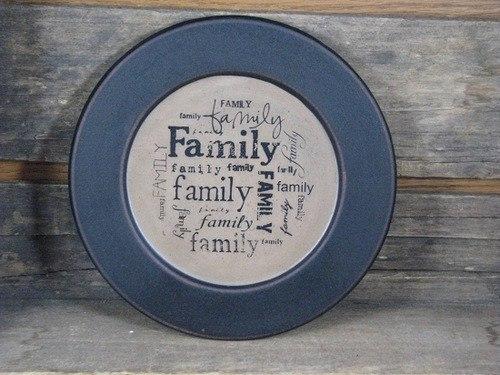 Word Art Family Plate - Primitive Star Quilt Shop