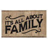 It's All About Family Wood Sign - Primitive Star Quilt Shop