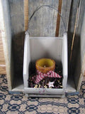 Ivory Wall Candle Holder with Timer Pillar - Primitive Star Quilt Shop - 2