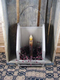 Ivory Wall Candle Holder with Timer Taper Candle - Primitive Star Quilt Shop - 3