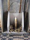 Ivory Wall Candle Holder with Timer Taper Candle - Primitive Star Quilt Shop - 4