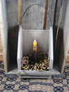 Ivory Wall Candle Holder with Timer Taper Candle - Primitive Star Quilt Shop - 5