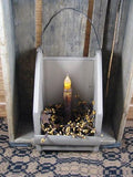 Ivory Wall Candle Holder with Timer Taper Candle - Primitive Star Quilt Shop - 5