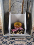 Ivory Wall Candle Holder with Timer Pillar - Primitive Star Quilt Shop - 6